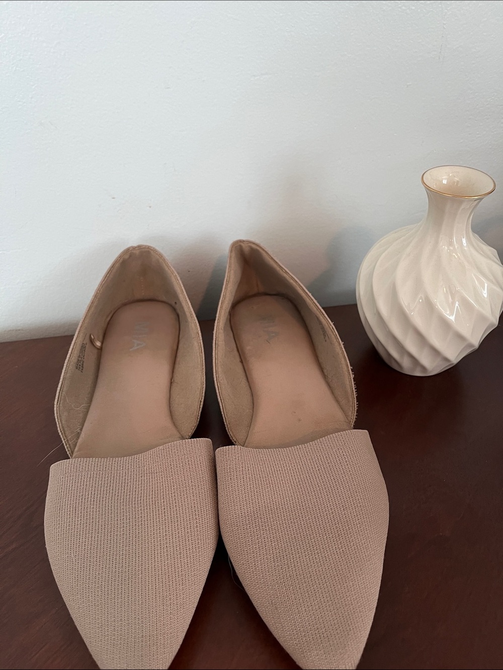 Mia Lynne D’Orsay Flats in Beige